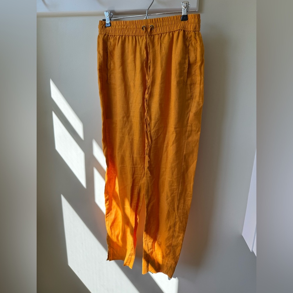 LANHTROPY linen Pants Pull On‎ Coastal Beachy Timeless Ethical Sustainable S